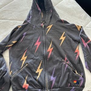 Aviator Natuon Rainboe Bolts Zip Hoodie